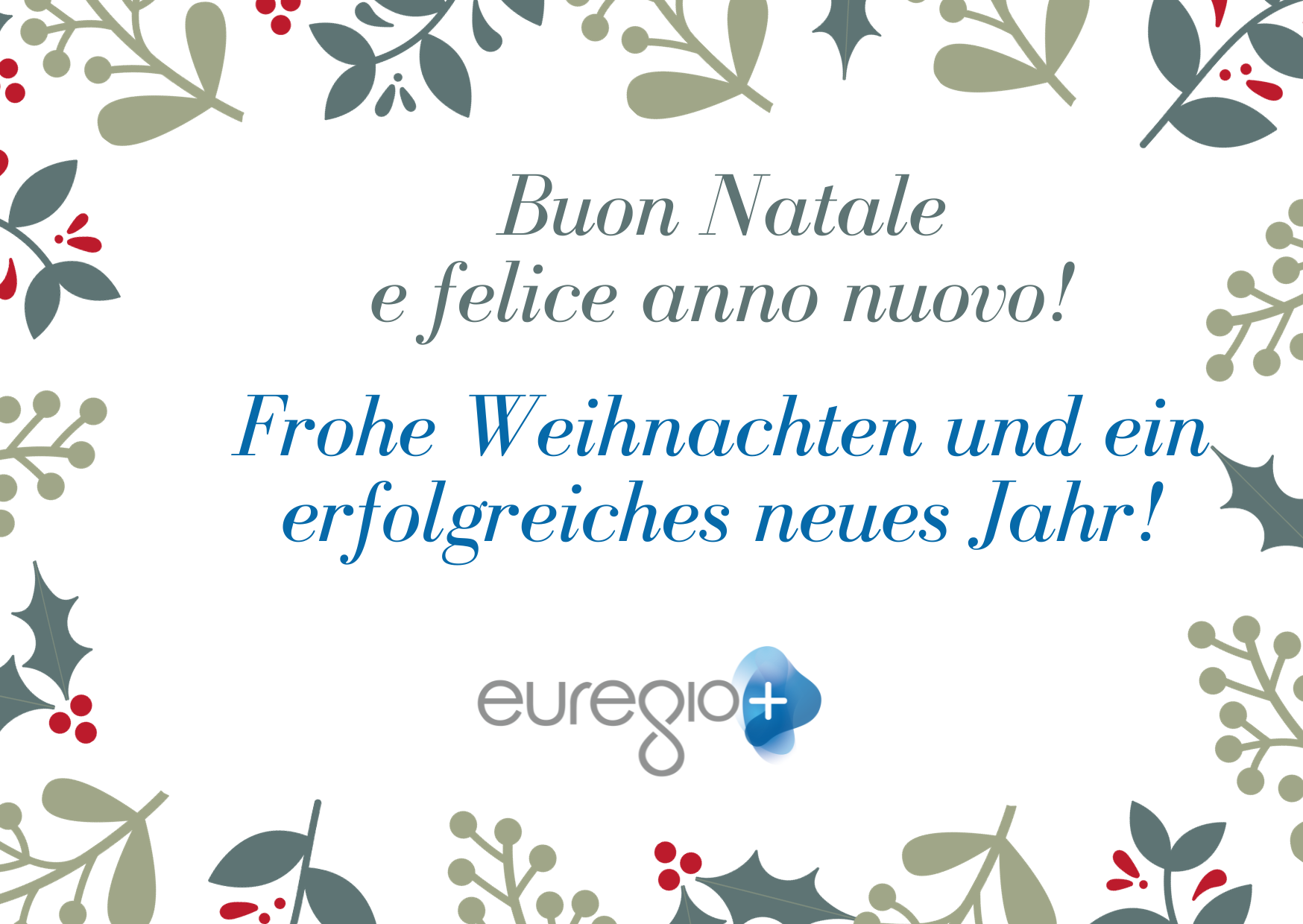 Auguri di buon Natale e felice Anno Nuovo!/Frohe Weihnachten und ein